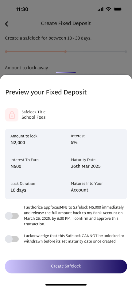 Fixed Deposit Preview